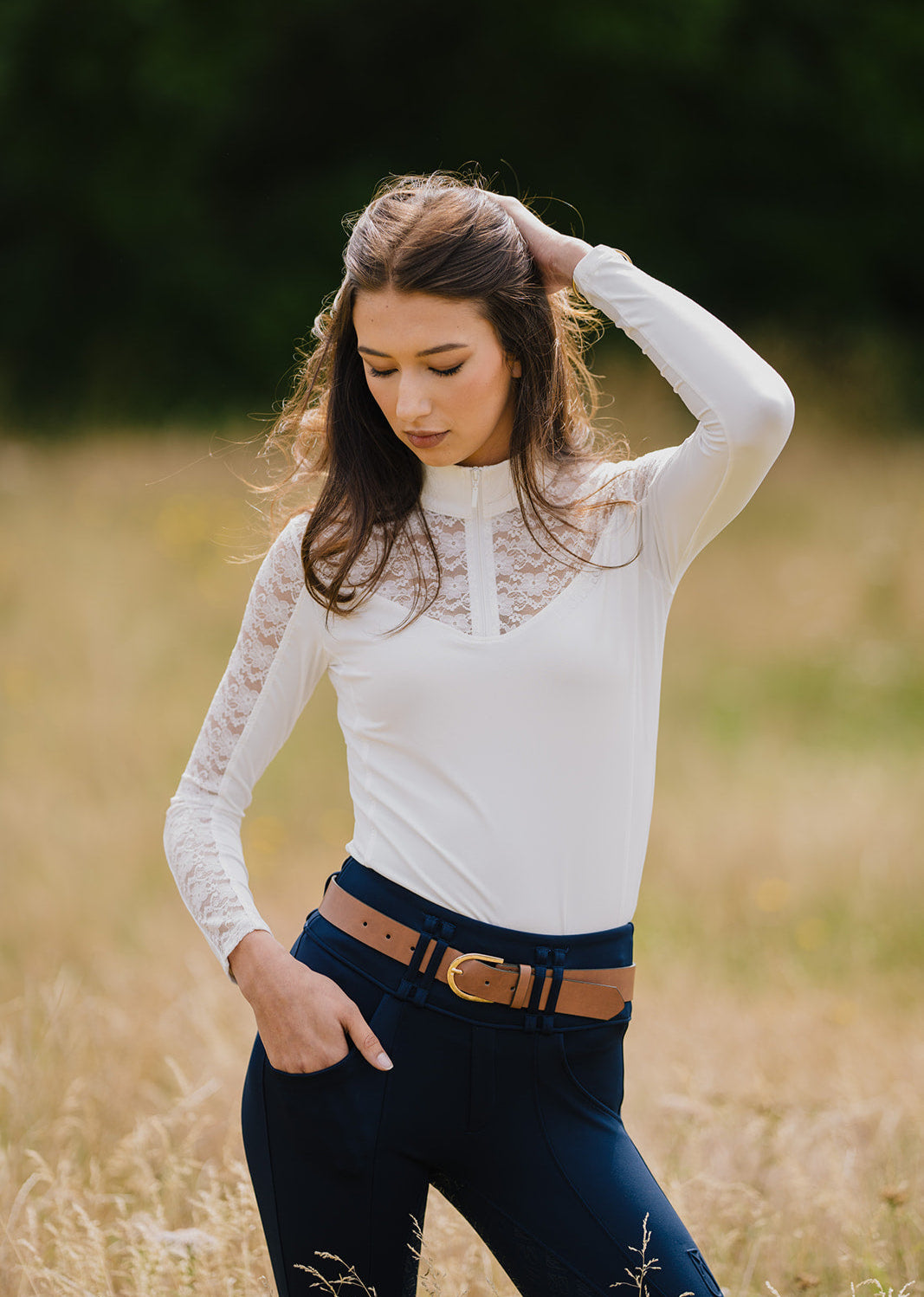 Long Sleeve Lace Show Shirt