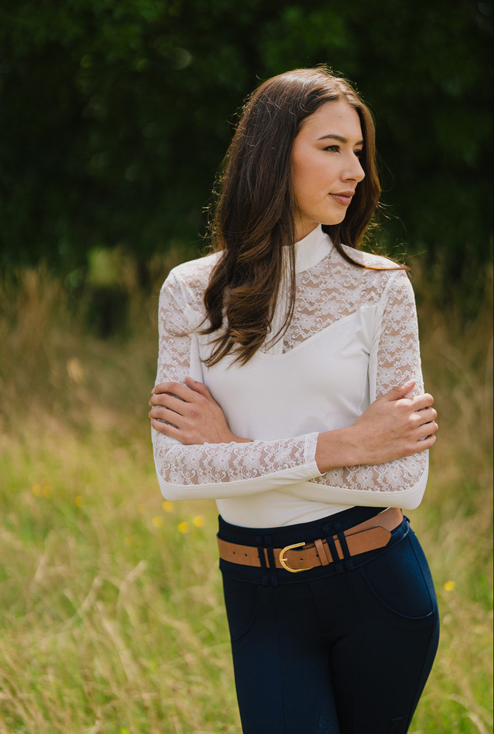 Long Sleeve Lace Show Shirt