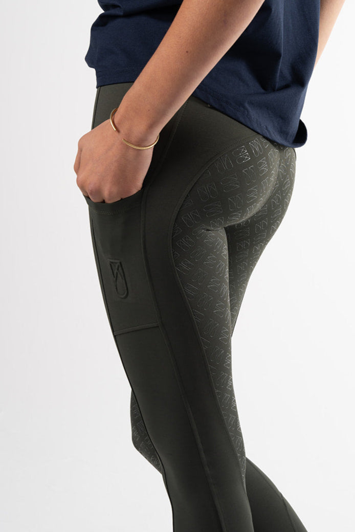Sculpt Riding Tights - Hunter Green